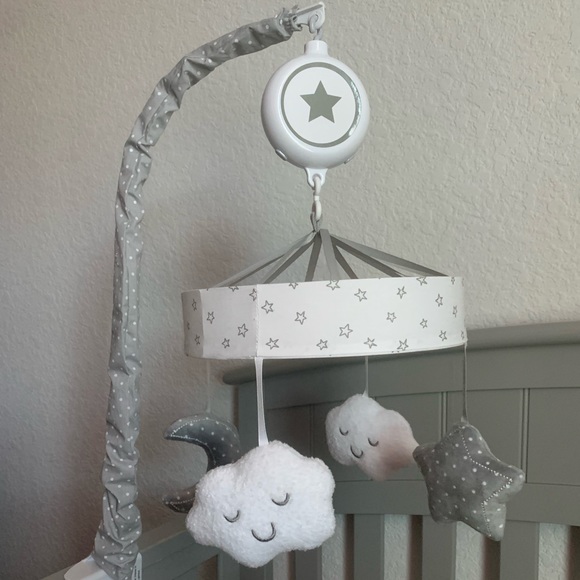 cloud island Other - NWOT Cloud Island Gray Crib Mobile with Clouds. Spins with or without music.